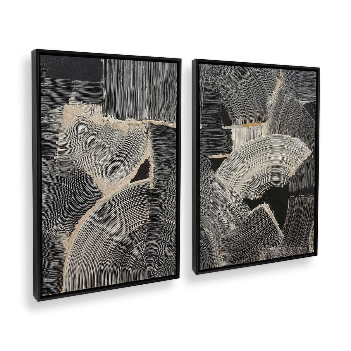 [Color:Satin Black], Picture of art in a Satin Black frame at an angle