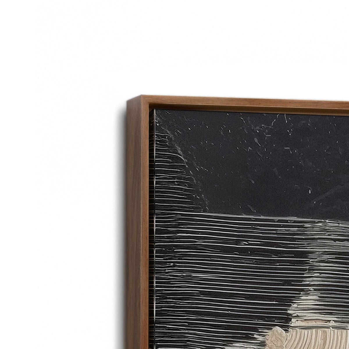 [Color:Walnut], Picture of the corner of the art