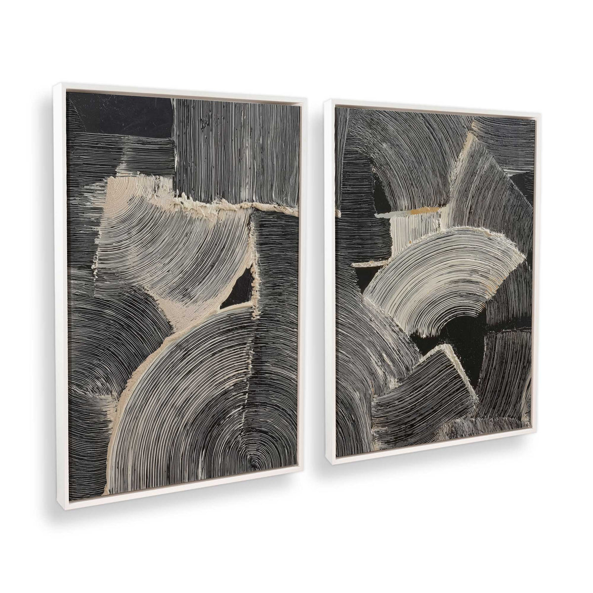 [Color:Opaque White], Picture of art in a White frame at an angle