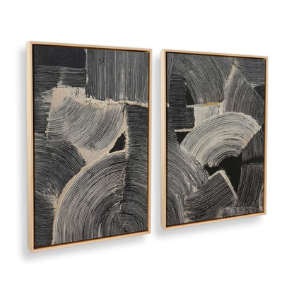 [Color:American Maple], Picture of art in a American Maple frame at an angle