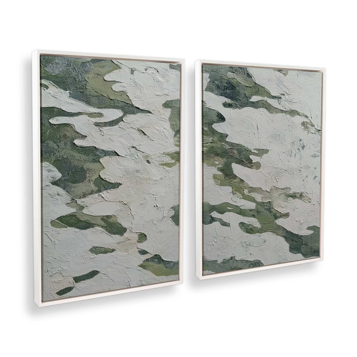 [Color:Opaque White], Picture of art in a White frame at an angle