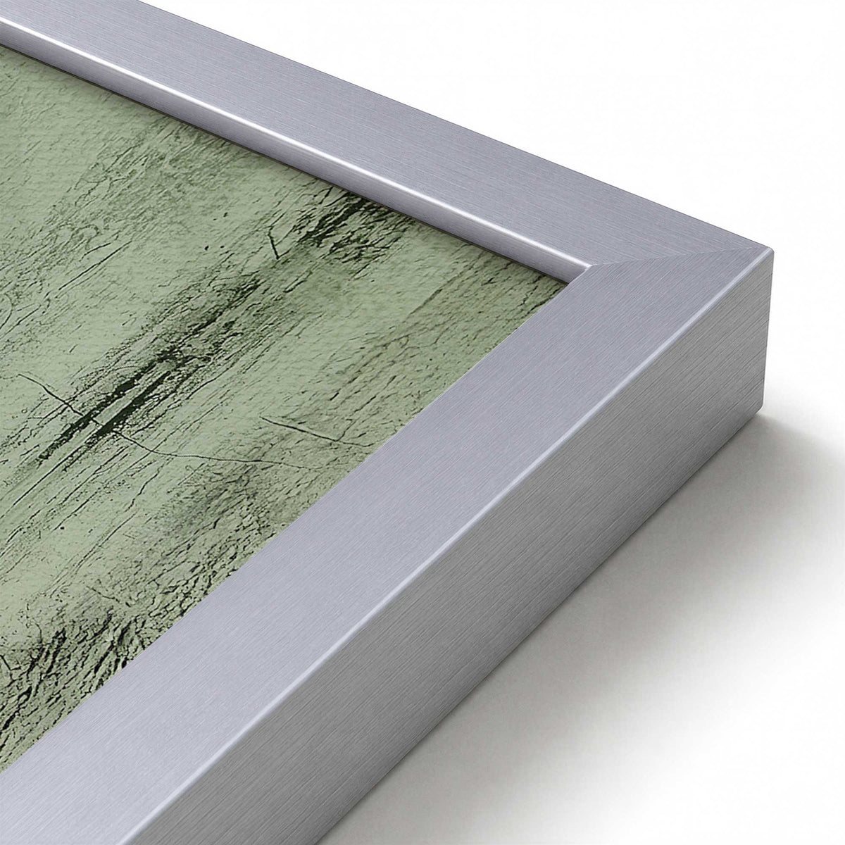 [Color:Polished Chrome], Picture of art in a Polished Chrome frame of the corner