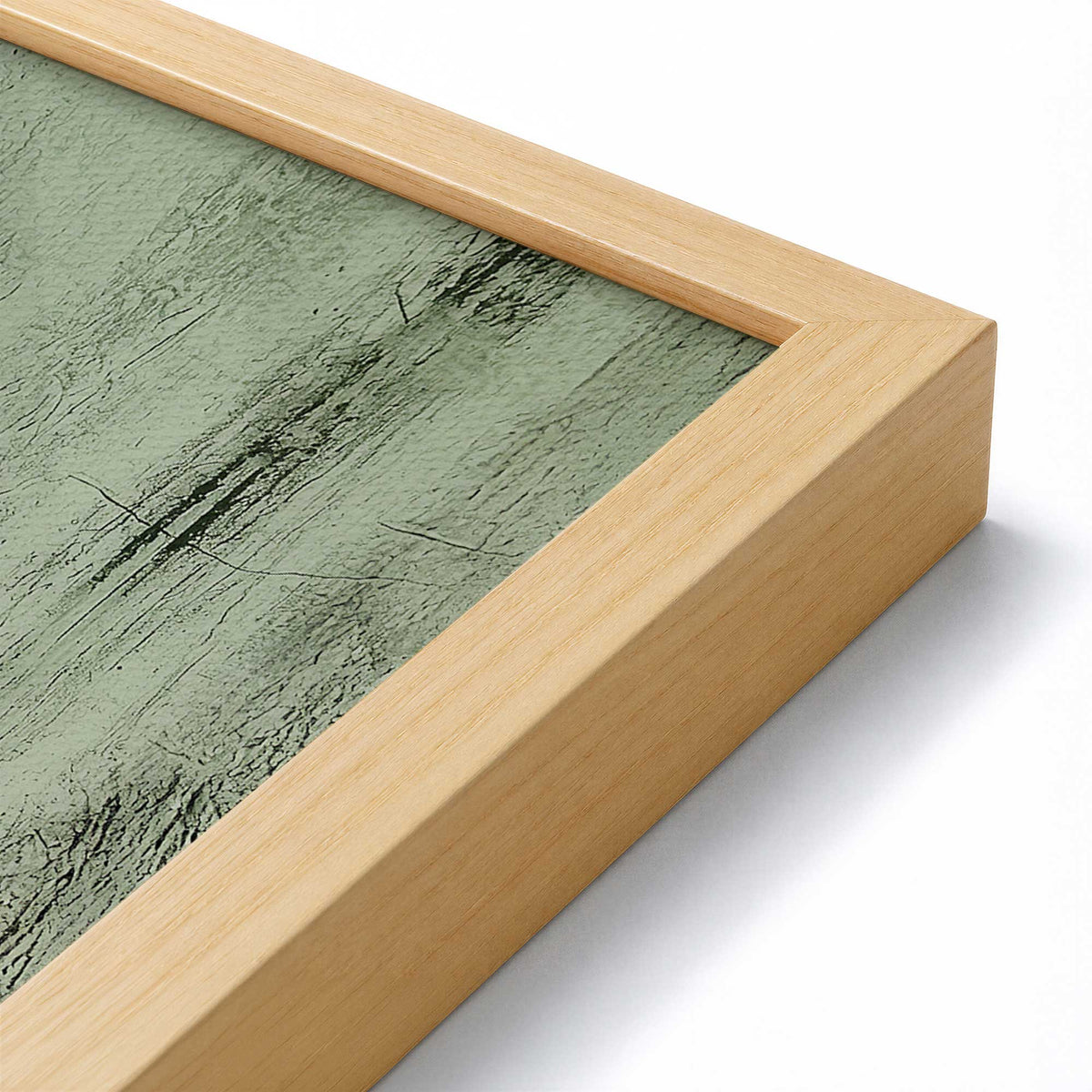 [Color:American Maple], Picture of art in a American Maple frame of the corner