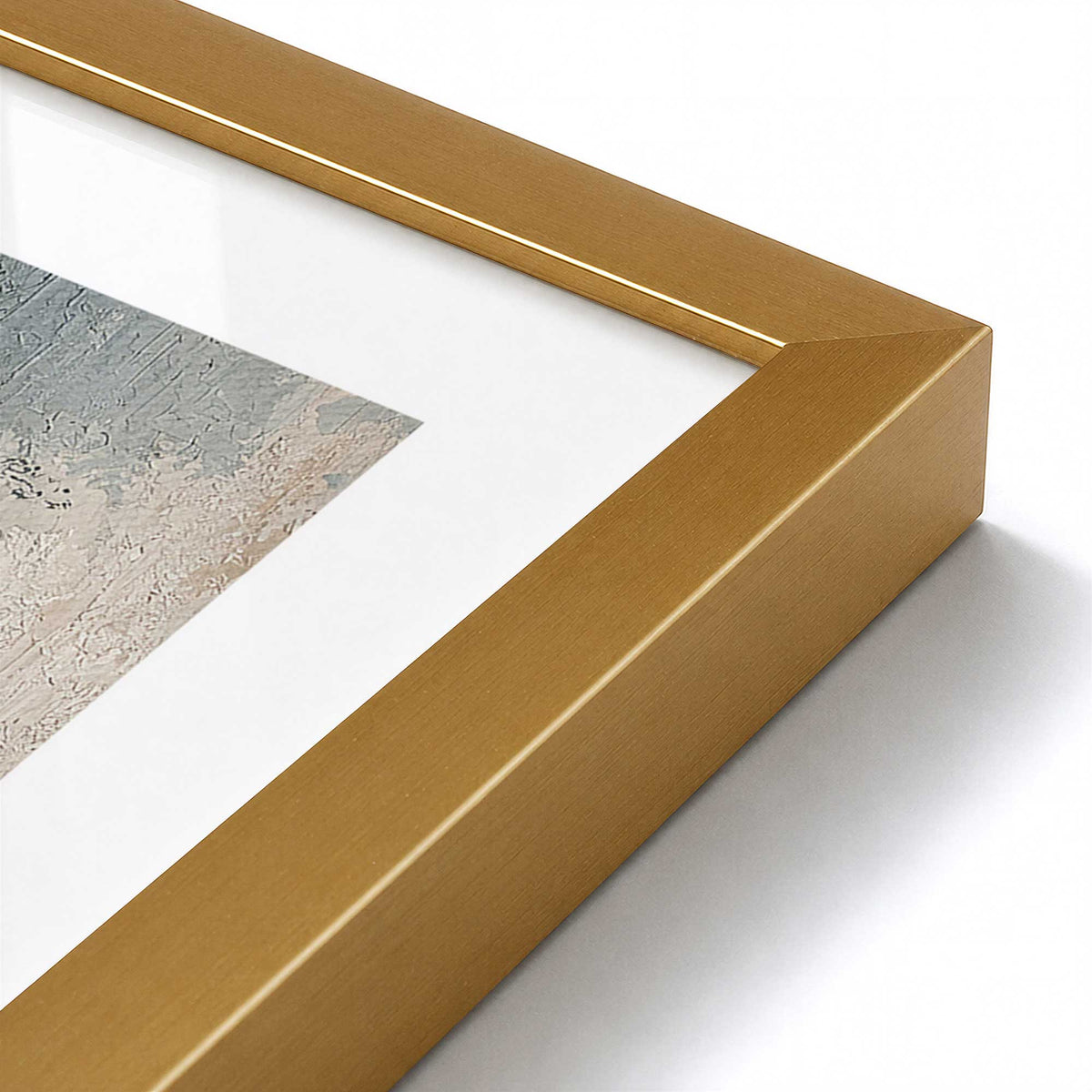 [Color:Polished Gold], Picture of art in a Polished Gold frame of the corner