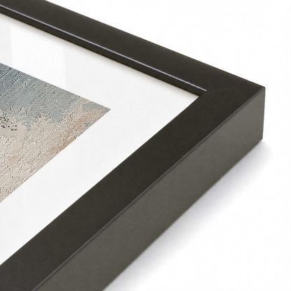 [Color:Satin Black], Picture of art in a Satin Black frame of the corner