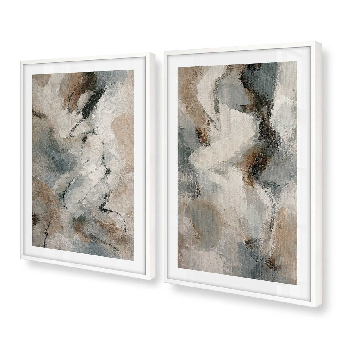 [Color:Opaque White], Picture of art in a Opaque White frame at an angle