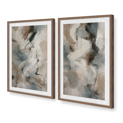 [Color:Walnut], Picture of art in a Walnut frame at an angle