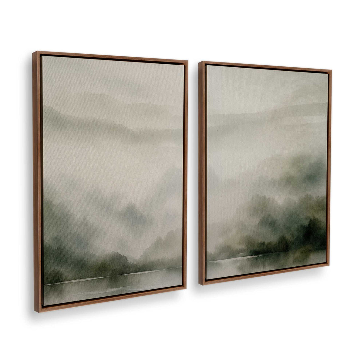 [Color:Walnut], Picture of art in a Walnut frame at an angle