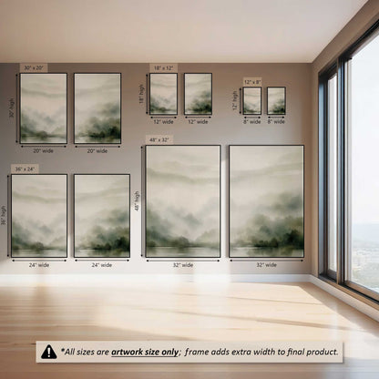 Dreamy Morning Mist, Set of 2 Canvas Prints