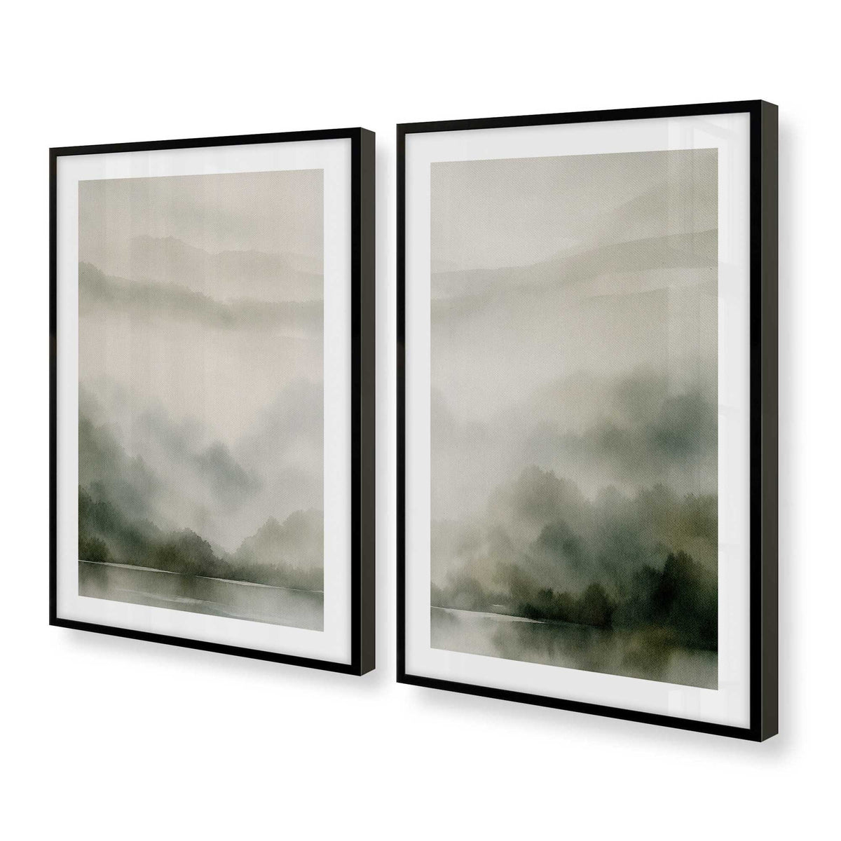 [Color:Satin Black], Picture of art in a Satin Black frame at an angle