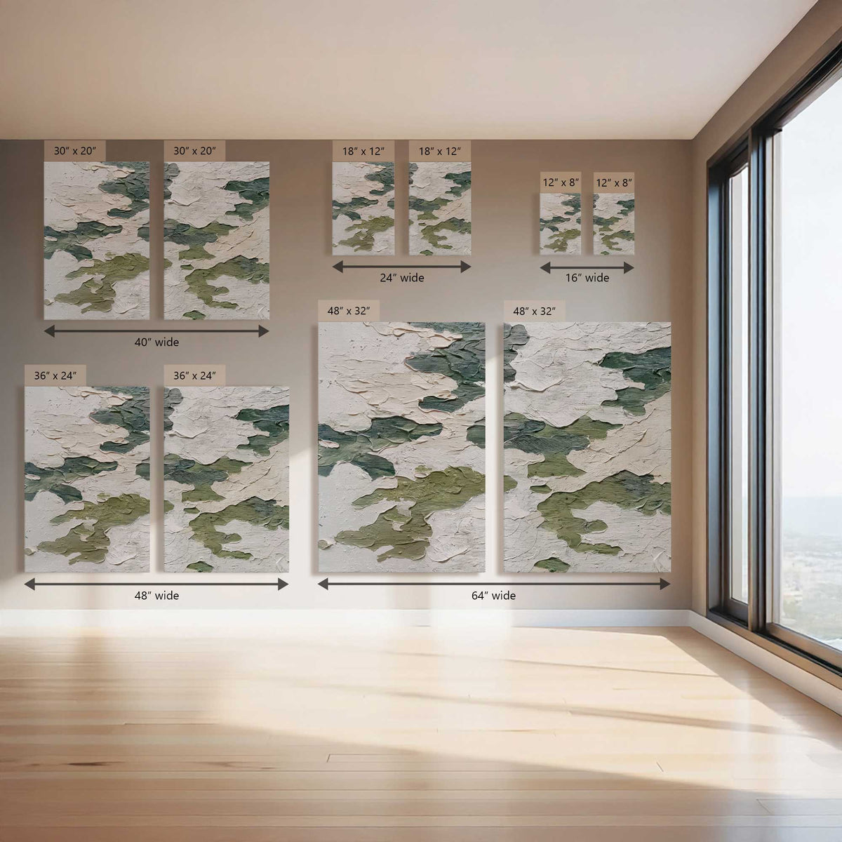 Soft Meadow Study, Set of 2 Canvas Prints