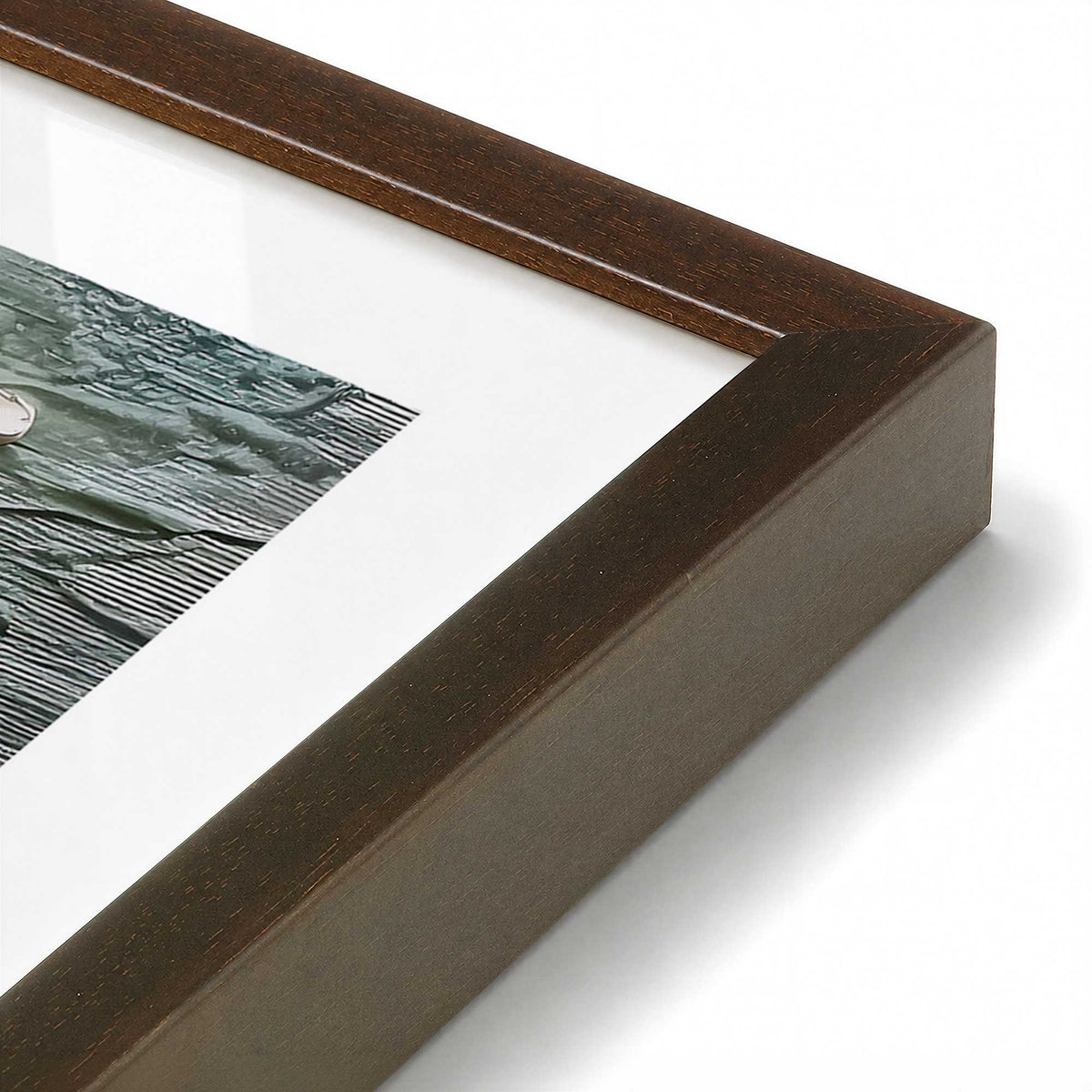 [Color:Belvinder Brown], Picture of art in a Belvinder Brown frame of the corner