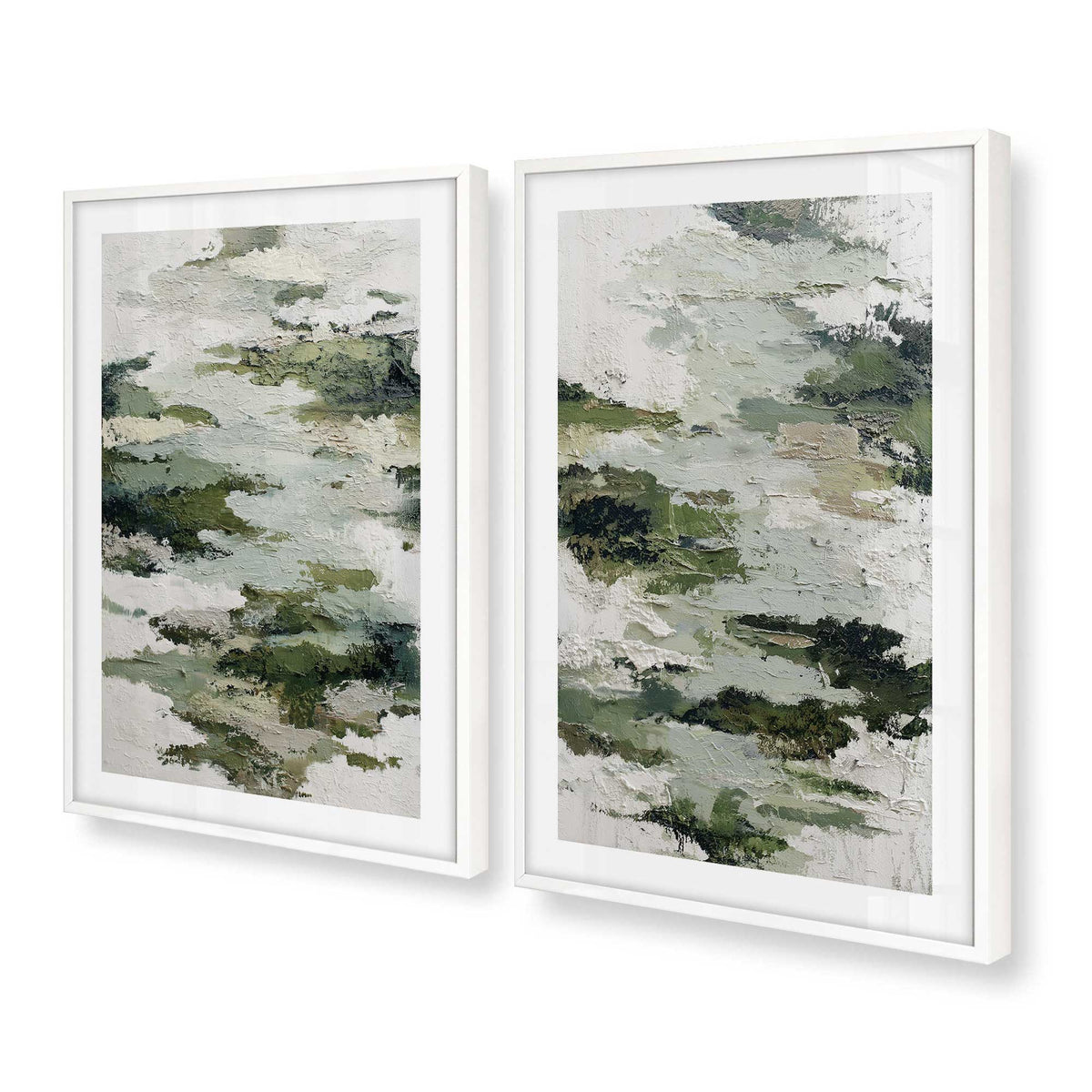 [Color:Opaque White], Picture of art in a Opaque White frame at an angle