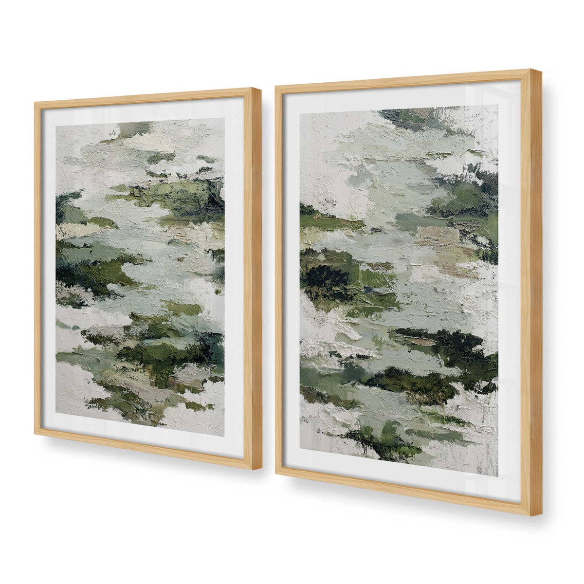 [Color:American Maple], Picture of art in a American Maple frame at an angle
