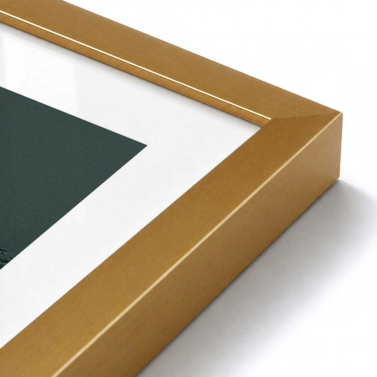 [Color:Polished Gold], Picture of art in a Polished Gold frame at an angle