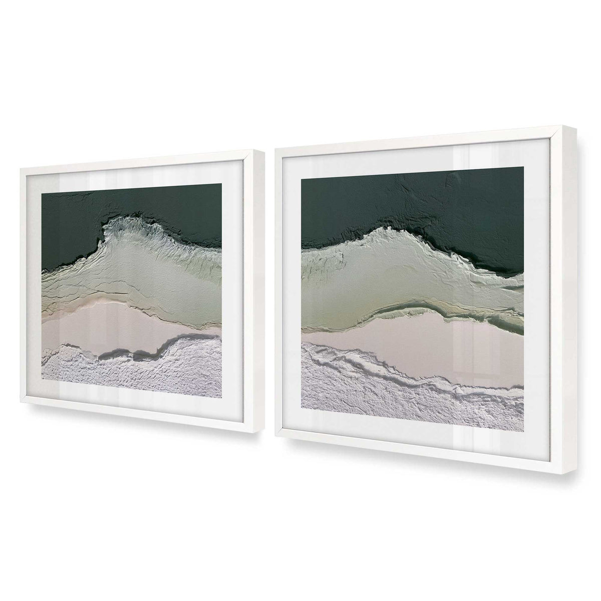 [Color:Opaque White], Picture of art in an Opaque White frame at an angle