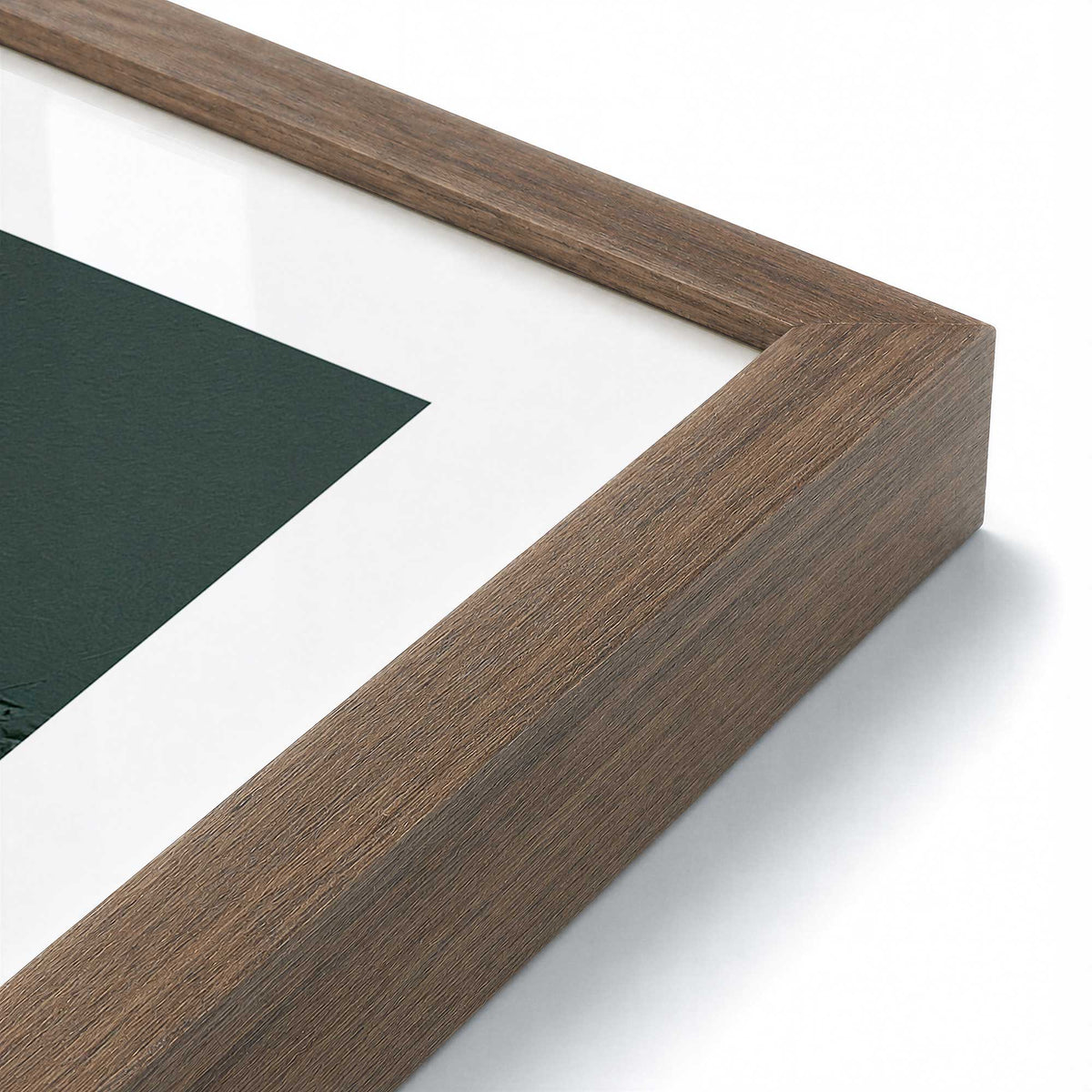 [Color:Walnut], Picture of art in a Walnut frame of the corner