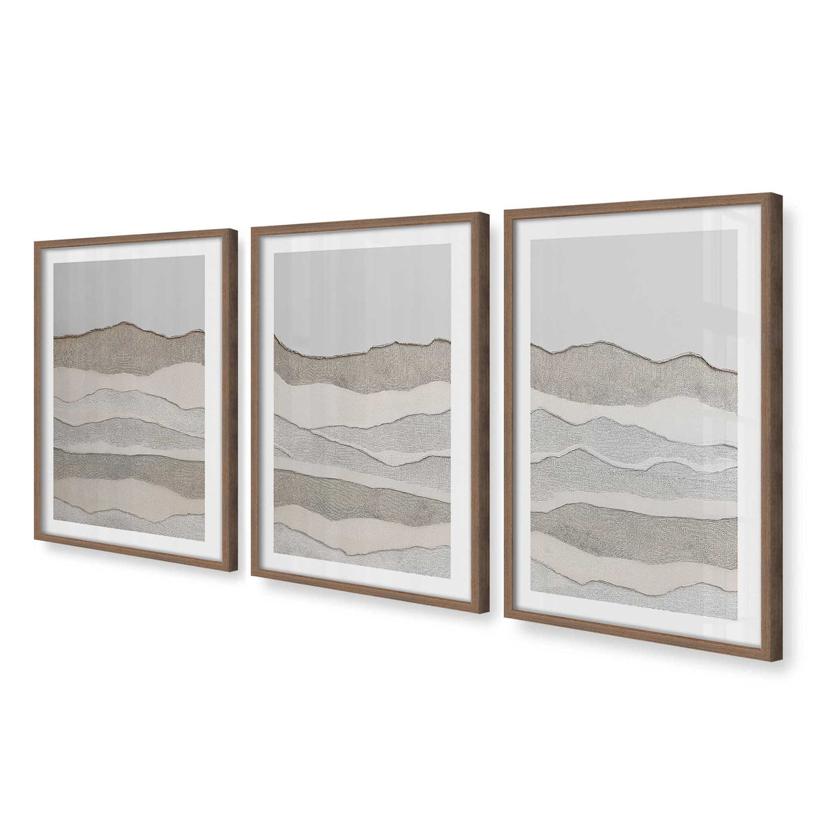 [Color:Walnut], Picture of art in a Walnut frame at an angle