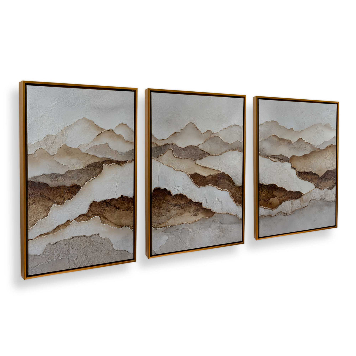 [Color:Polished Gold], Picture of art in a Polished Gold frame at an angle