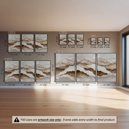 Layers of Canyons, Set of 3 Canvas Prints