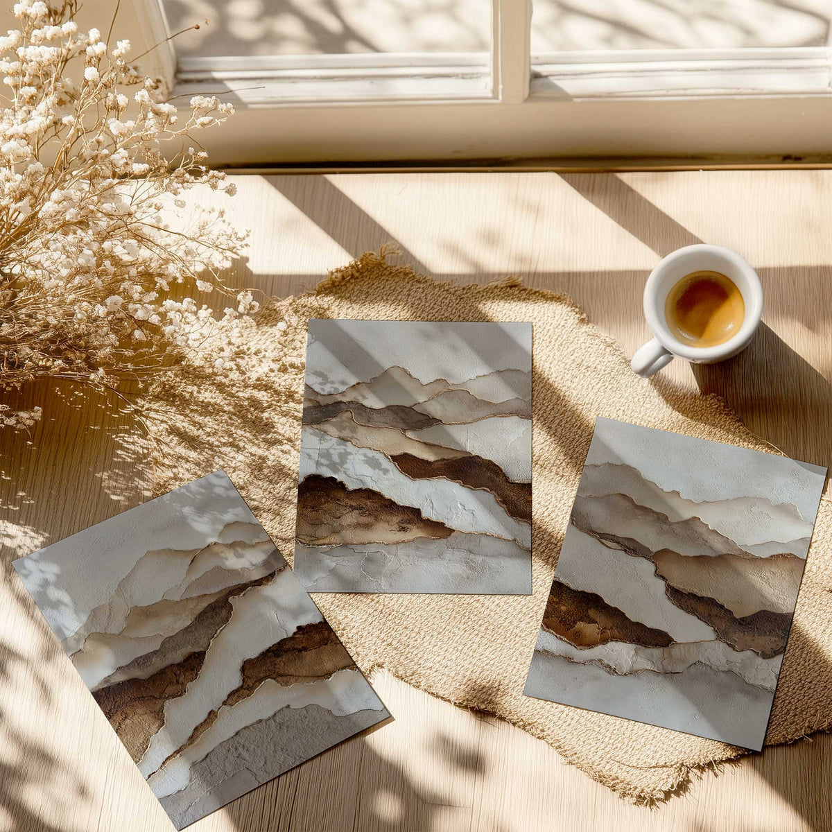 [color:Rolled Print], Art in a room
