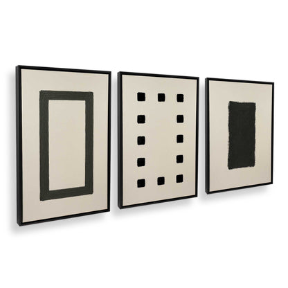 [Color:Satin Black], Picture of art in a Satin Black frame at an angle