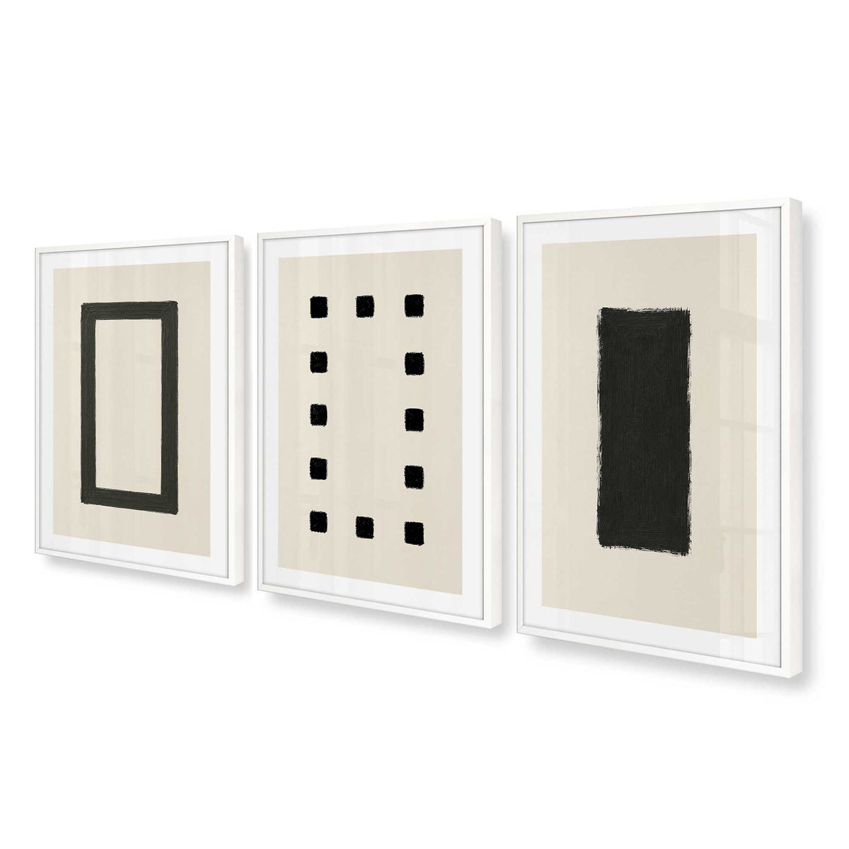 [Color:Opaque White], Picture of art in an Opaque White frame at an angle