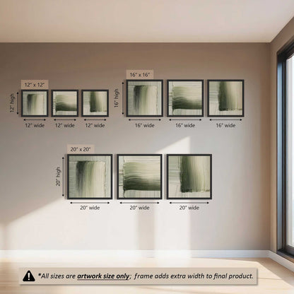 Green Fade Set of 3 Art Prints