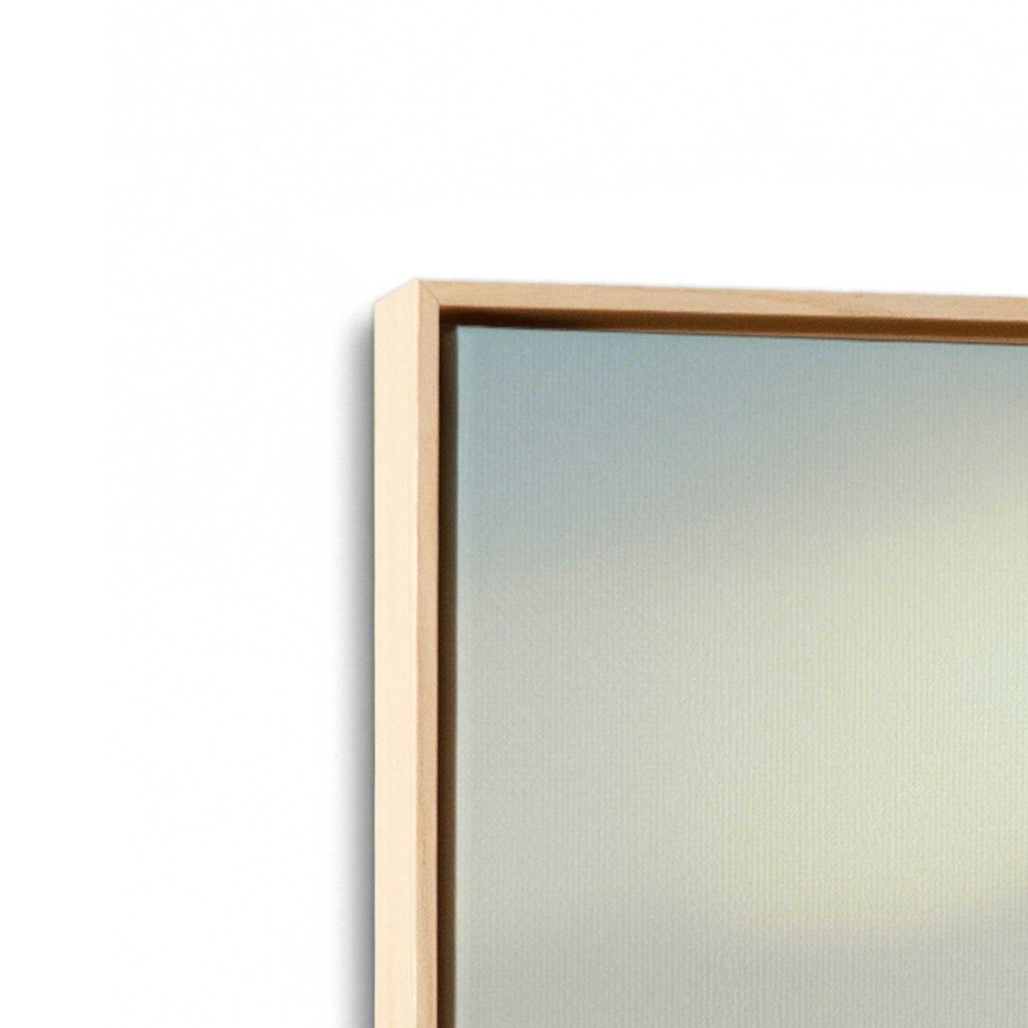 [Color:American Maple], Picture of art in a American Maple frame at an angle