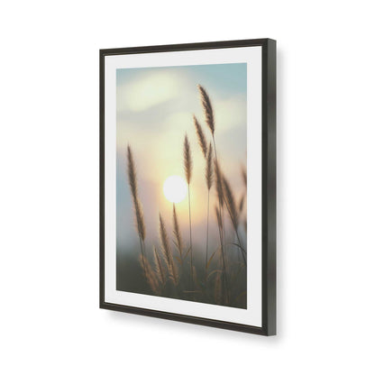 [Color:Satin Black], Picture of art in a Satin Black frame of the corner