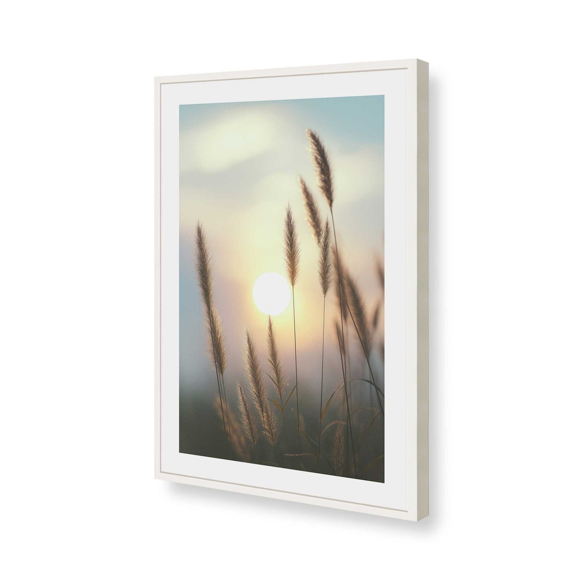 [Color:Opaque White], Picture of art in a Opaque White frame of the corner