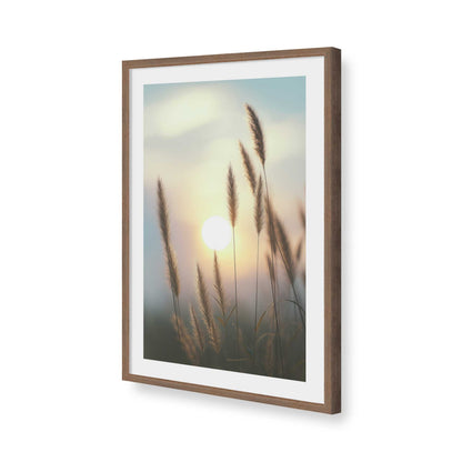 [Color:Walnut], Picture of art in a Walnut frame of the corner