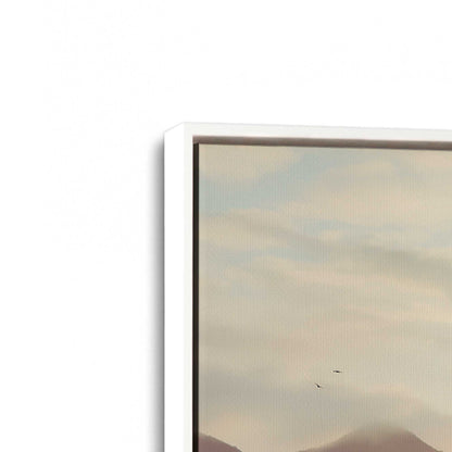 [Color:Opaque White], Picture of art in a White frame at an angle