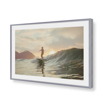 [Color:Polished Chrome], Picture of art in a Polished Chrome frame of the corner