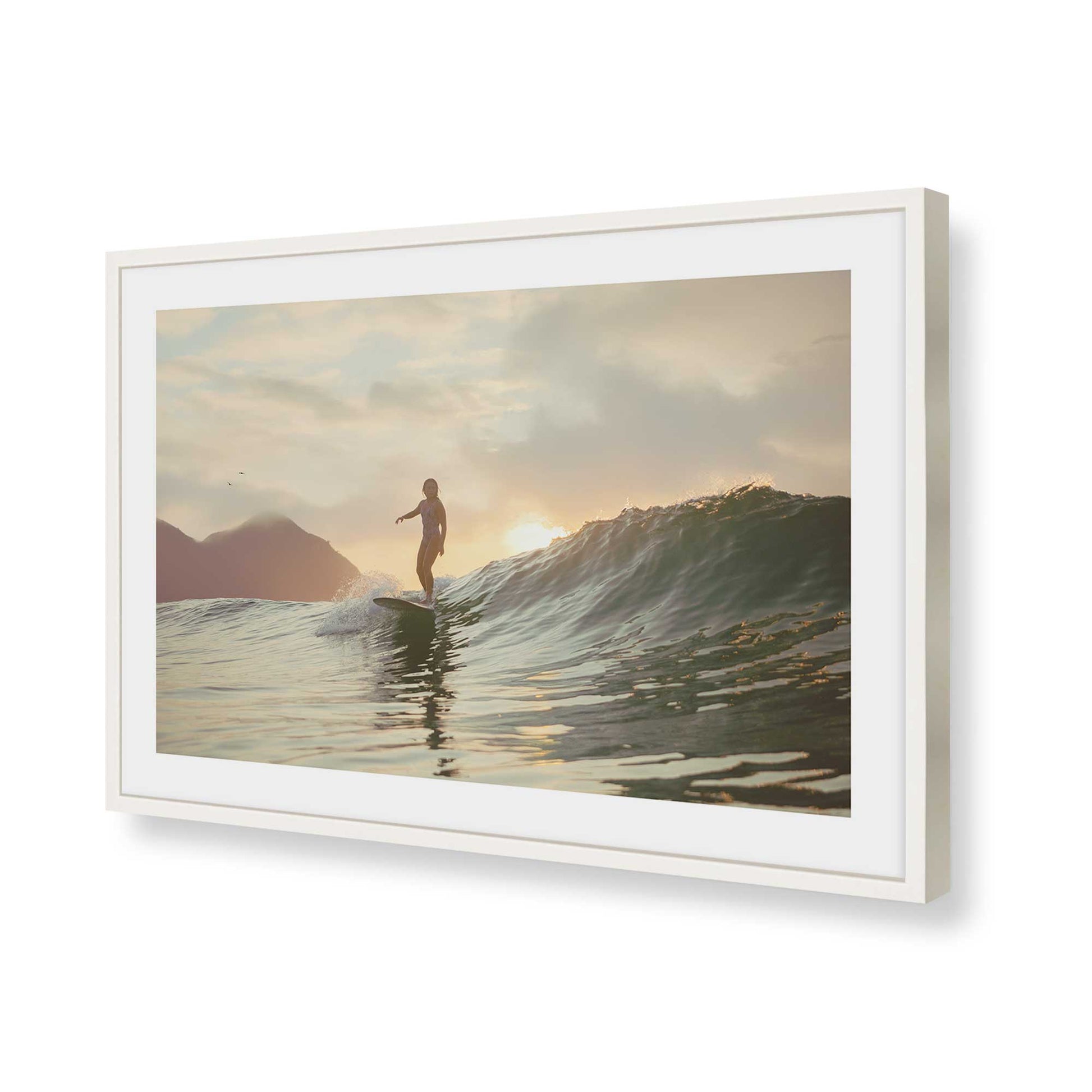 [Color:Opaque White], Picture of art in a Opaque White frame of the corner