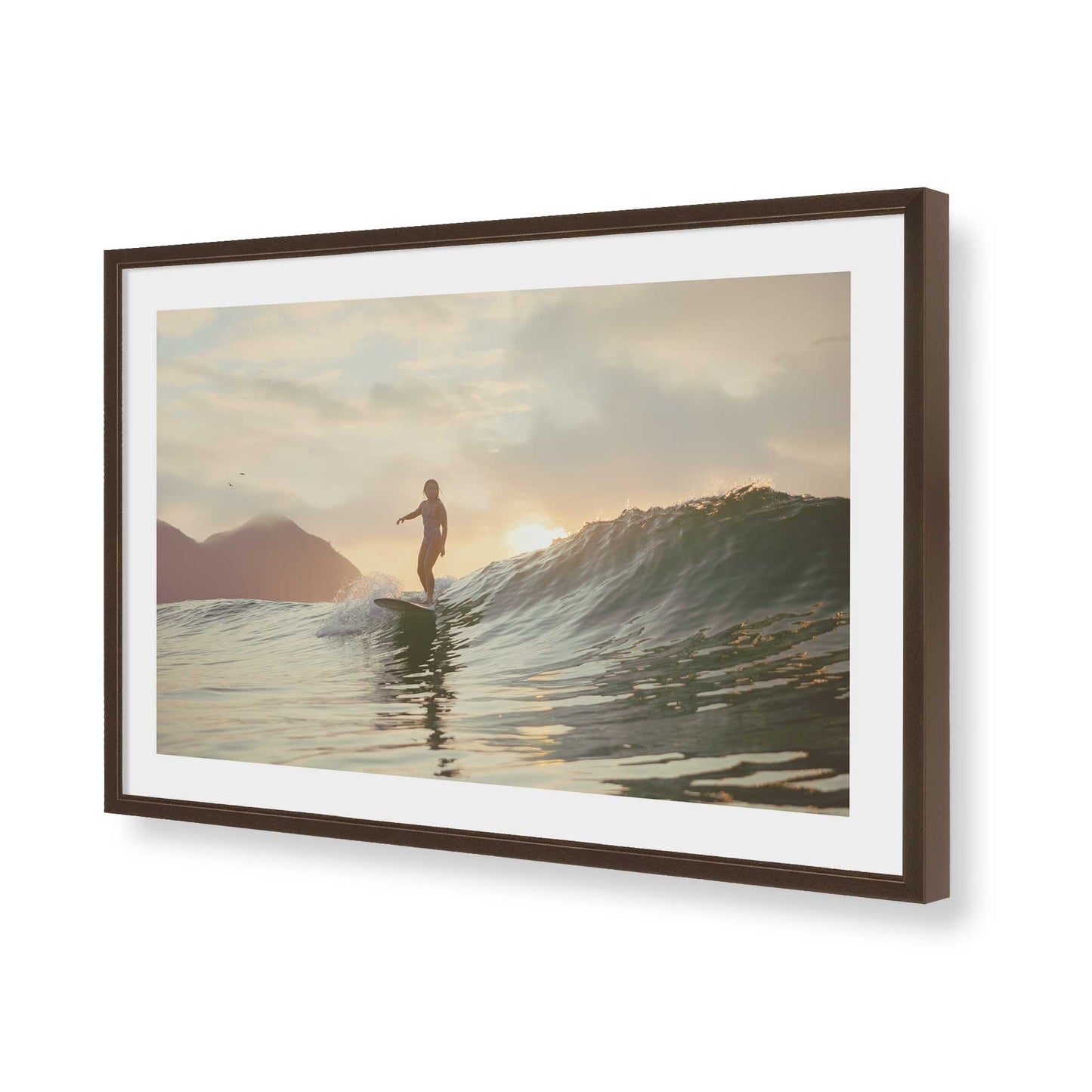 [Color:Belvinder Brown], Picture of art in a Belvinder Brown frame of the corner