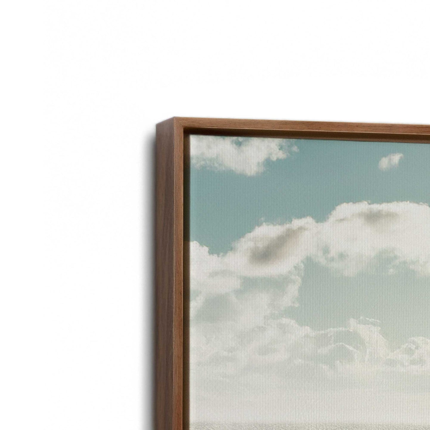 [Color:Walnut], Picture of art in a Walnut frame at an angle