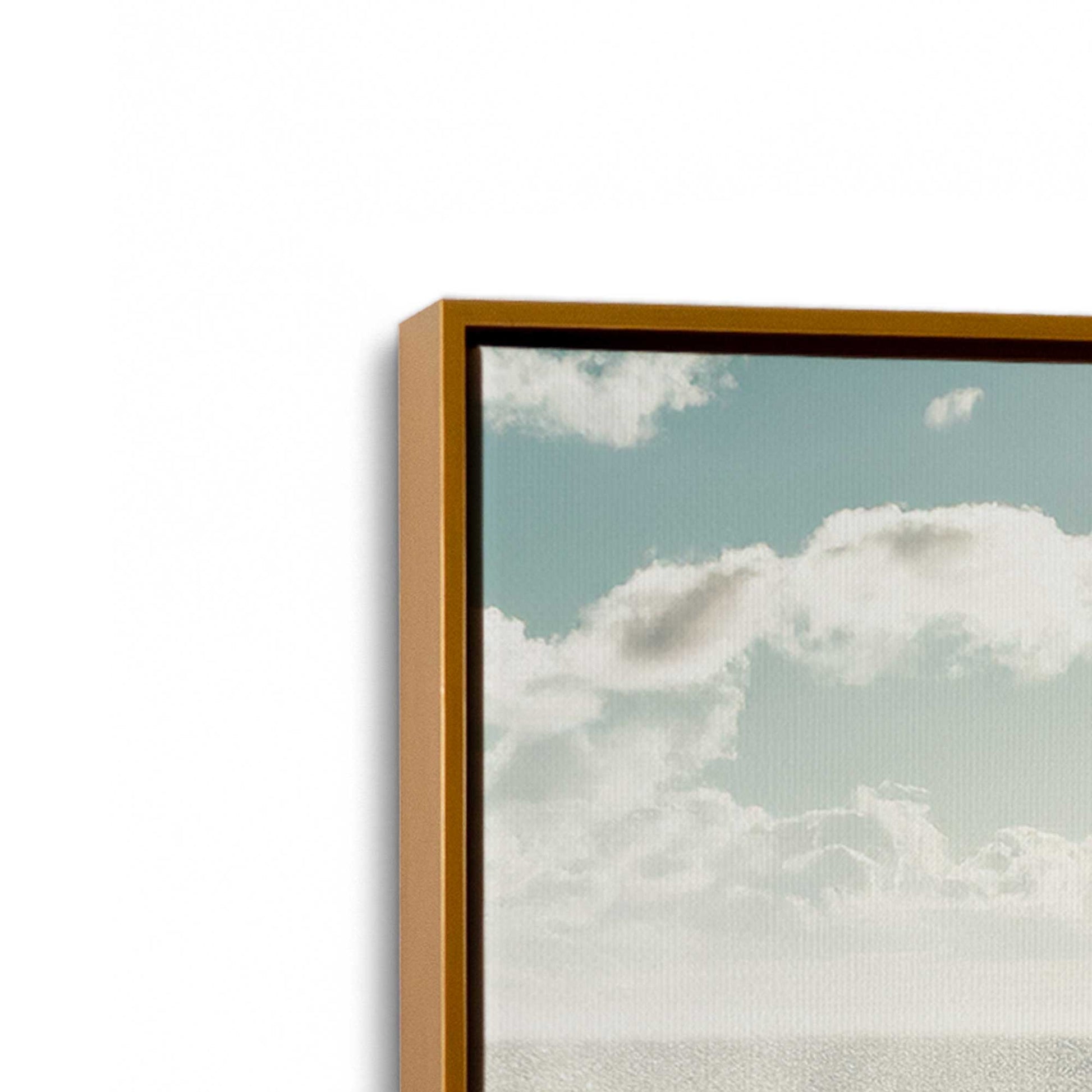 [Color:Polished Gold], Picture of art in a Polished Gold frame at an angle