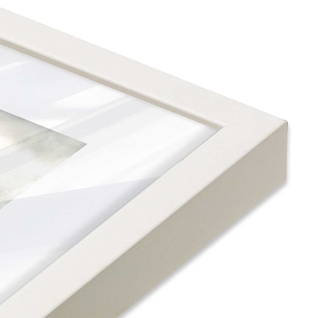 [Color:Opaque White], Picture of art in a Opaque White frame at an angle