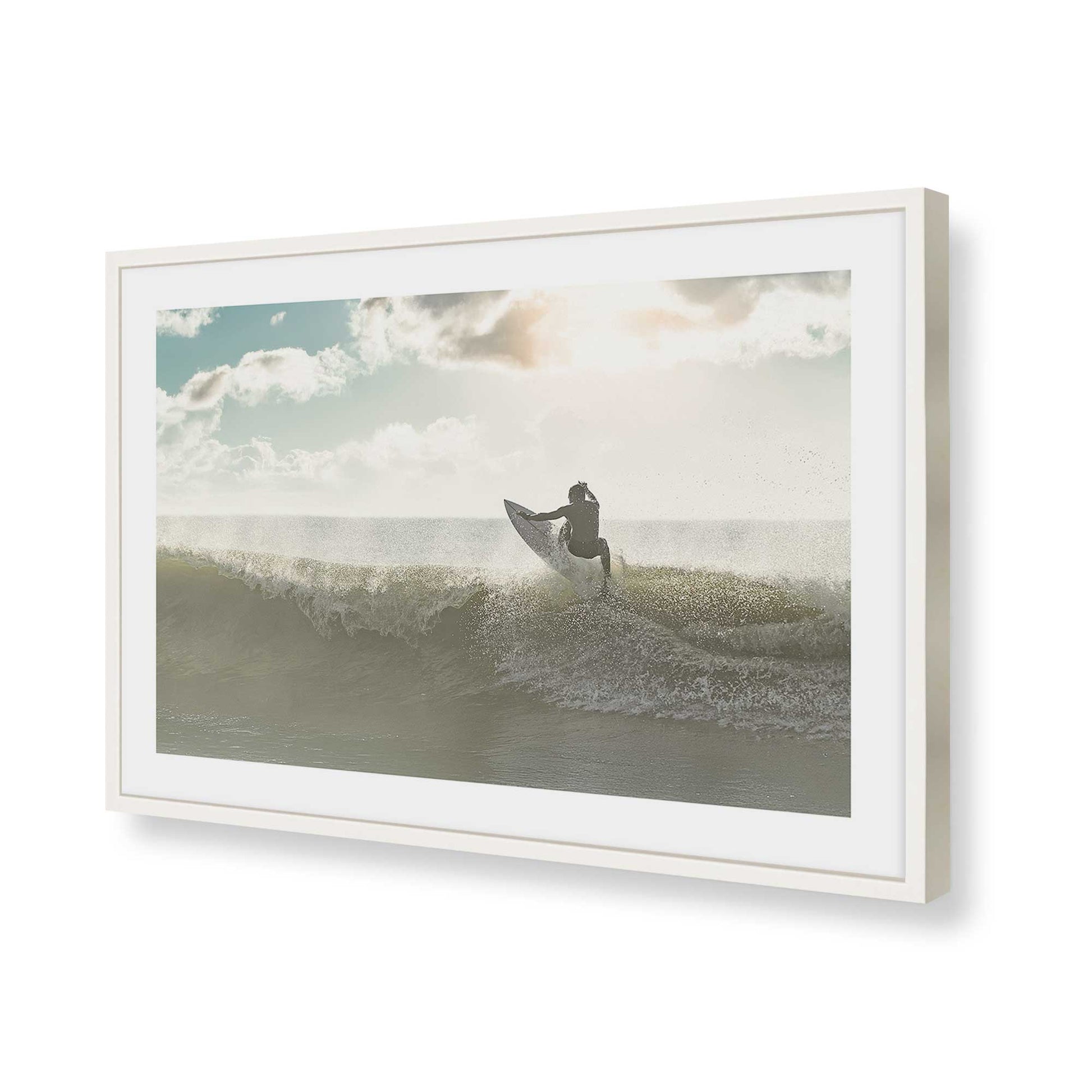 [Color:Opaque White], Picture of art in a Opaque White frame of the corner