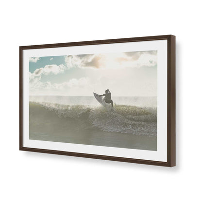 [Color:Brown], Picture of art in a Brown frame of the corner
