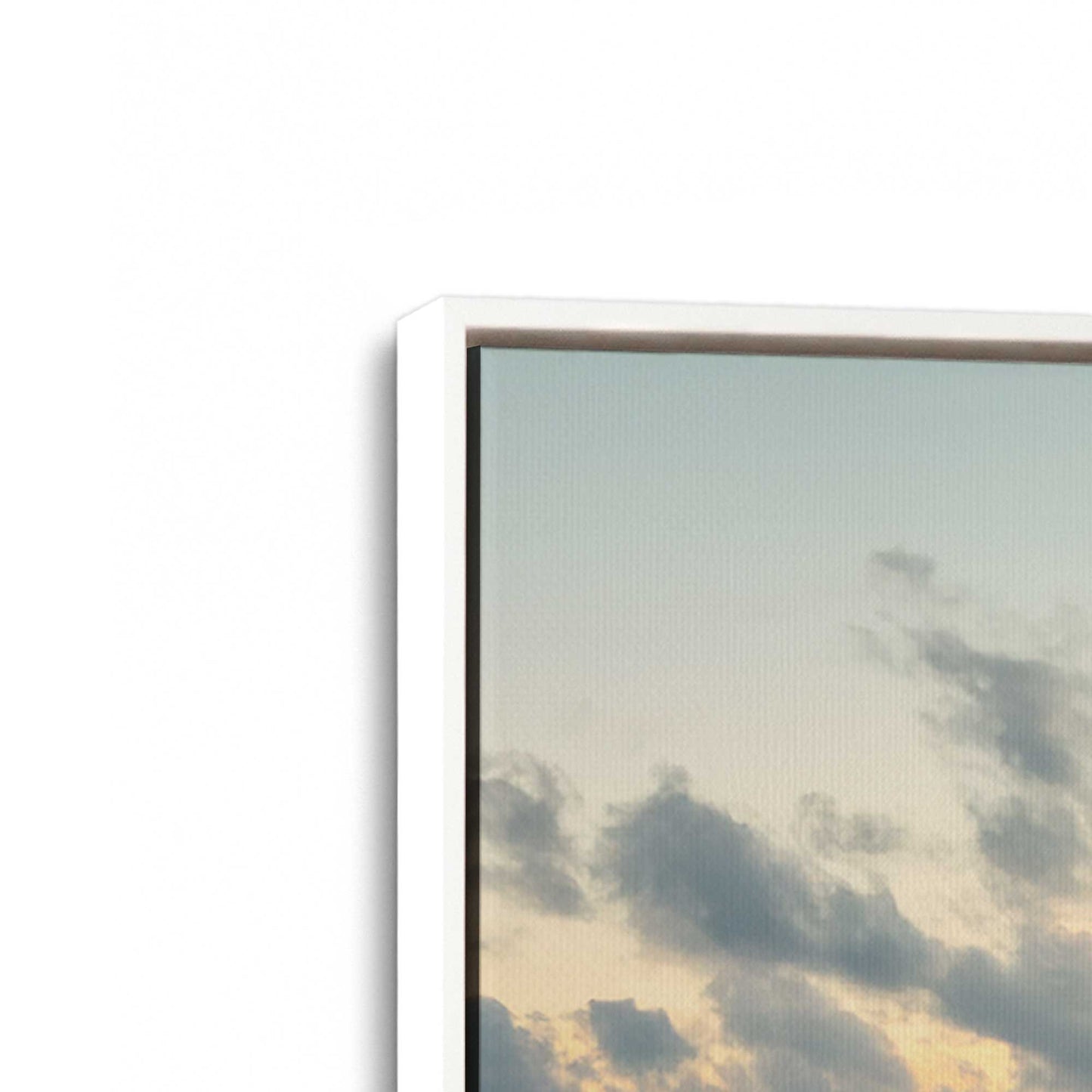 [Color:Opaque White], Picture of art in a White frame at an angle