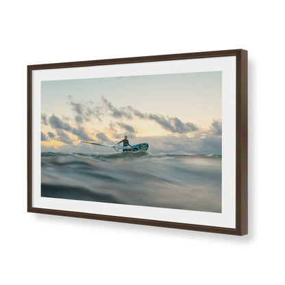 [Color:Brown], Picture of art in a Brown frame of the corner