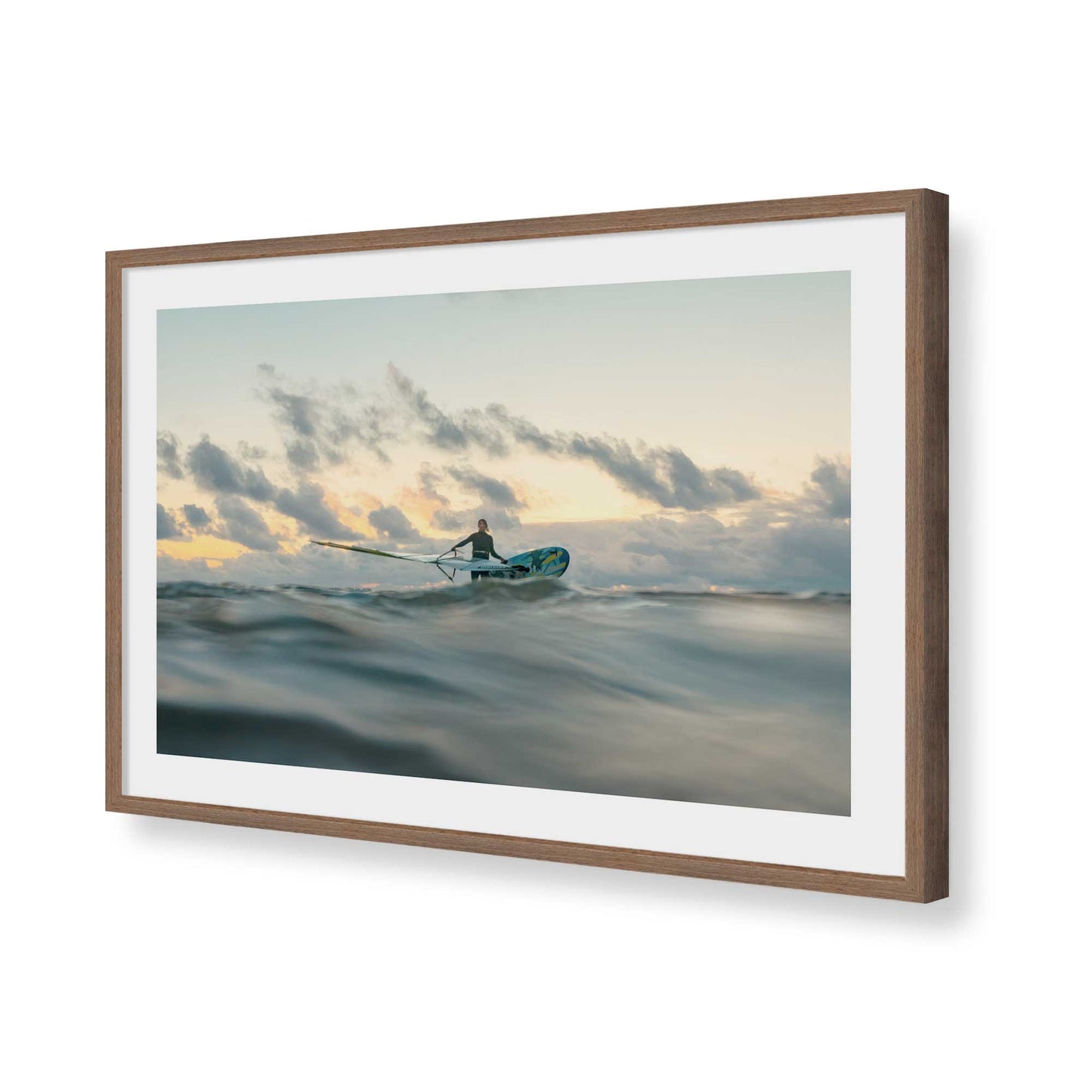 [Color:Walnut], Picture of art in a Walnut frame of the corner