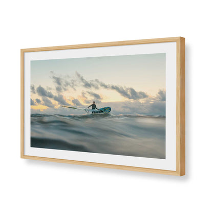 [Color:American Maple], Picture of art in a American Maple frame of the corner