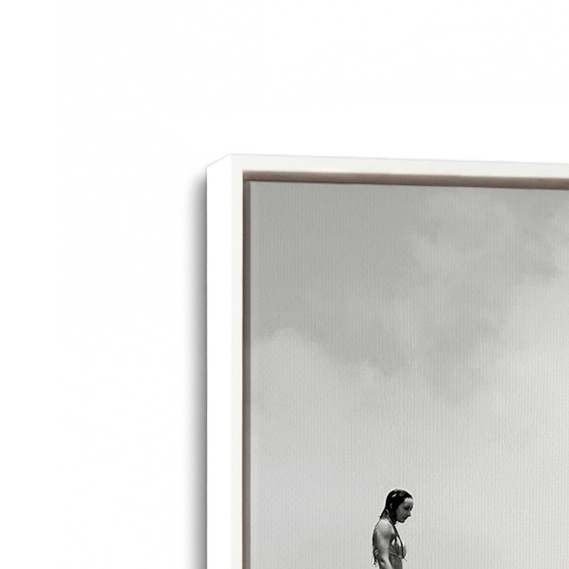 [Color:Opaque White], Picture of art in a White frame at an angle