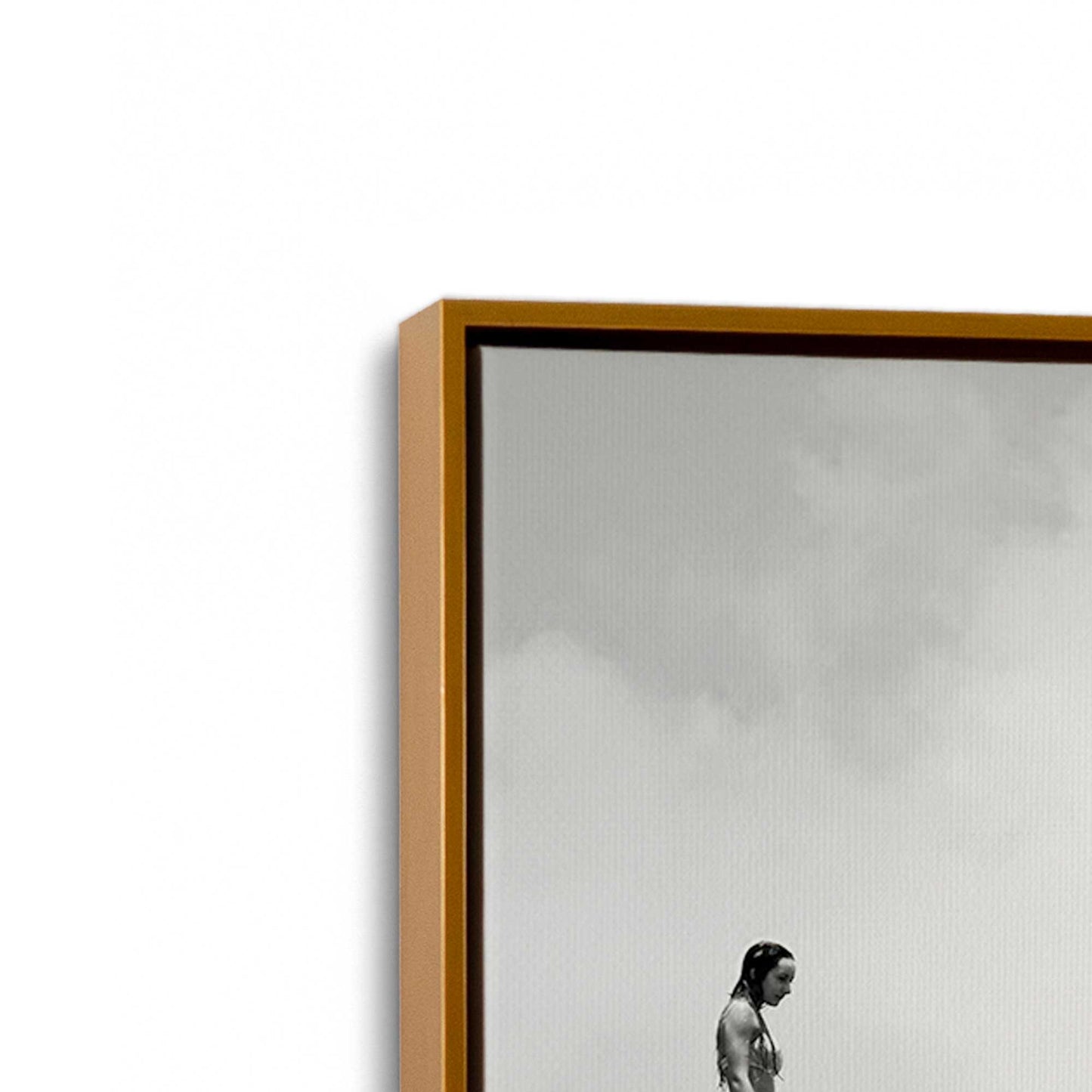 [Color:Polished Gold], Picture of art in a Polished Gold frame at an angle