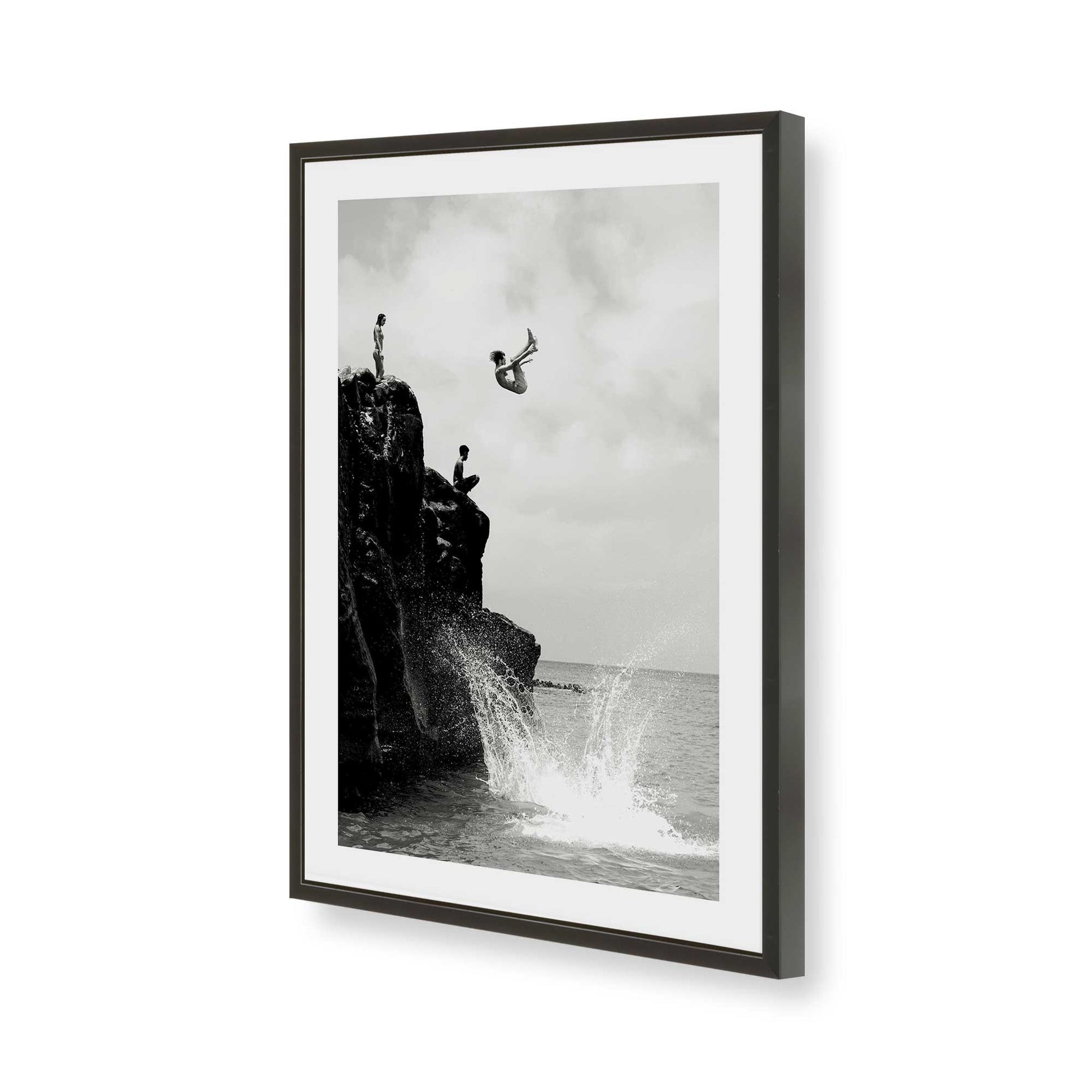 [Color:Satin Black], Picture of art in a Satin Black frame of the corner