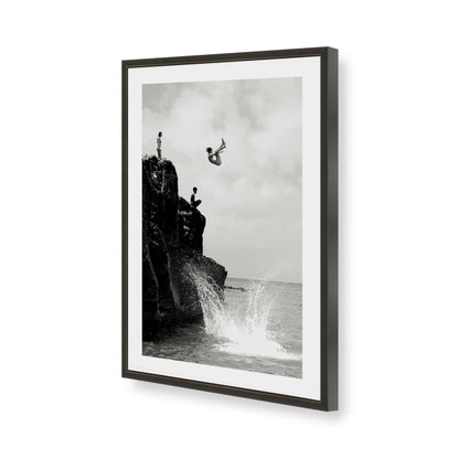 [Color:Satin Black], Picture of art in a Satin Black frame of the corner