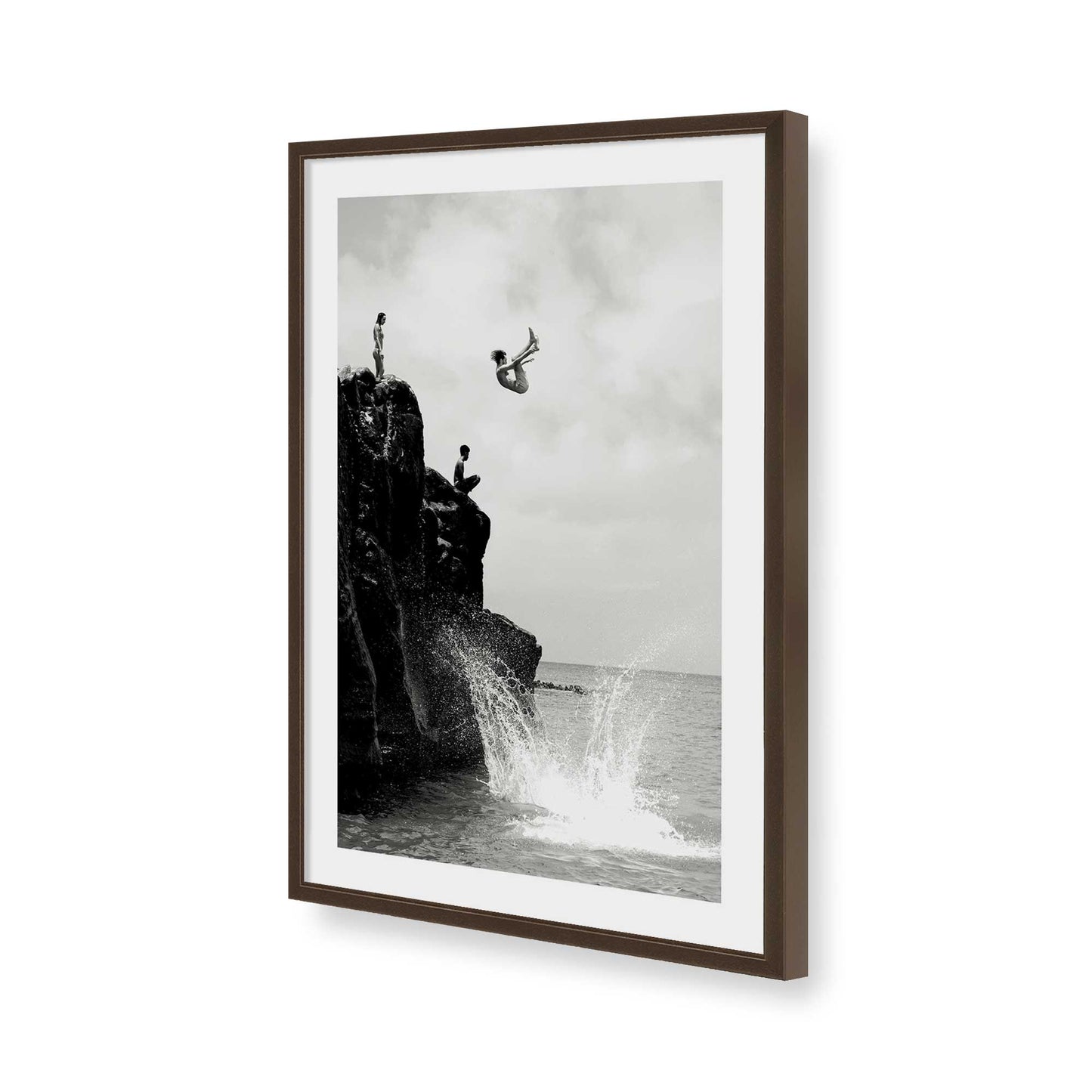 [Color:Brown], Picture of art in a Brown frame of the corner